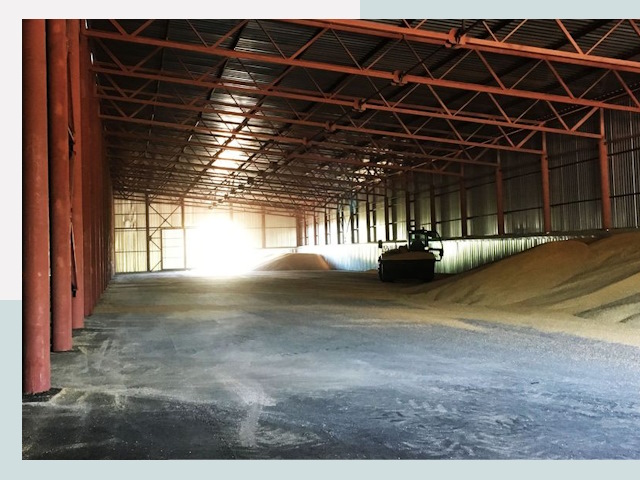 Строительство зернохранилищ в Отрадном