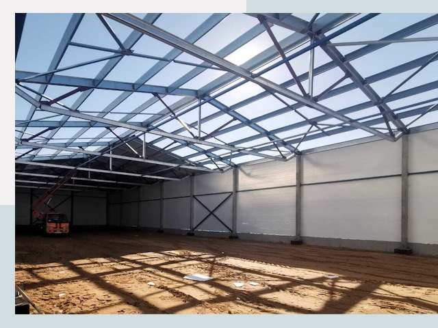 Строительство сенохранилищ в Отрадном