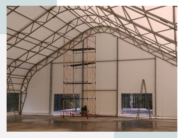 Шатровые ангары в Отрадном