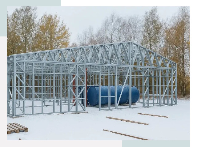 Металлические ангары в Отрадном