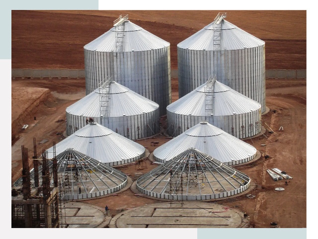 Строительство зерновых силосов в Отрадном