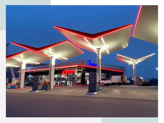 Навесы для АЗС в Отрадном
