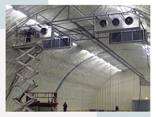 Оснащение ангаров в Отрадном