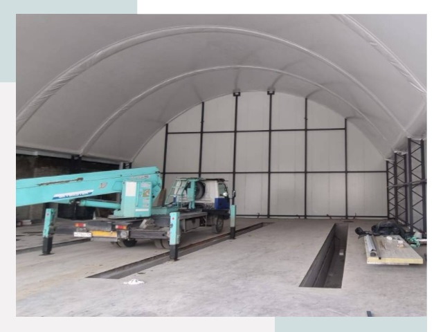 Внутреннее оснащение ангаров в Отрадном