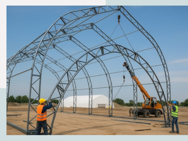 Монтаж ангаров в Отрадном от 652 руб. - Надежно и быстро